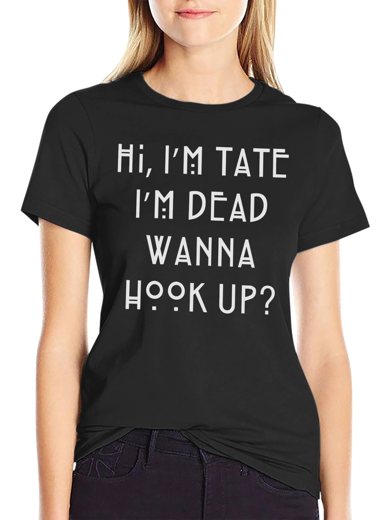 Hi Im Tate T-Shirt Funny Graphic Tee