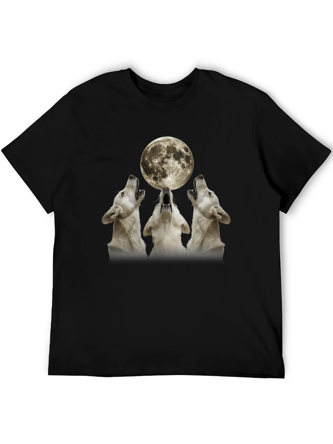 Wolf Moon Graphic T-Shirt - Black