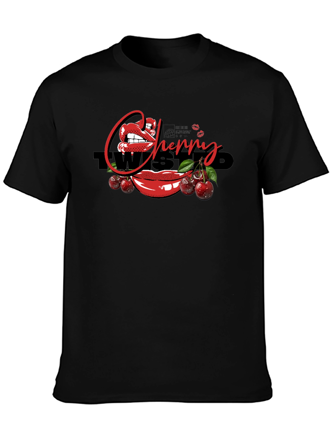 Cherry Twisted Graphic Print T-Shirt