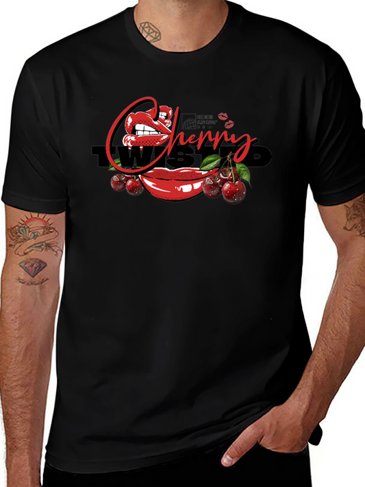 Cherry Twisted Graphic Print T-Shirt