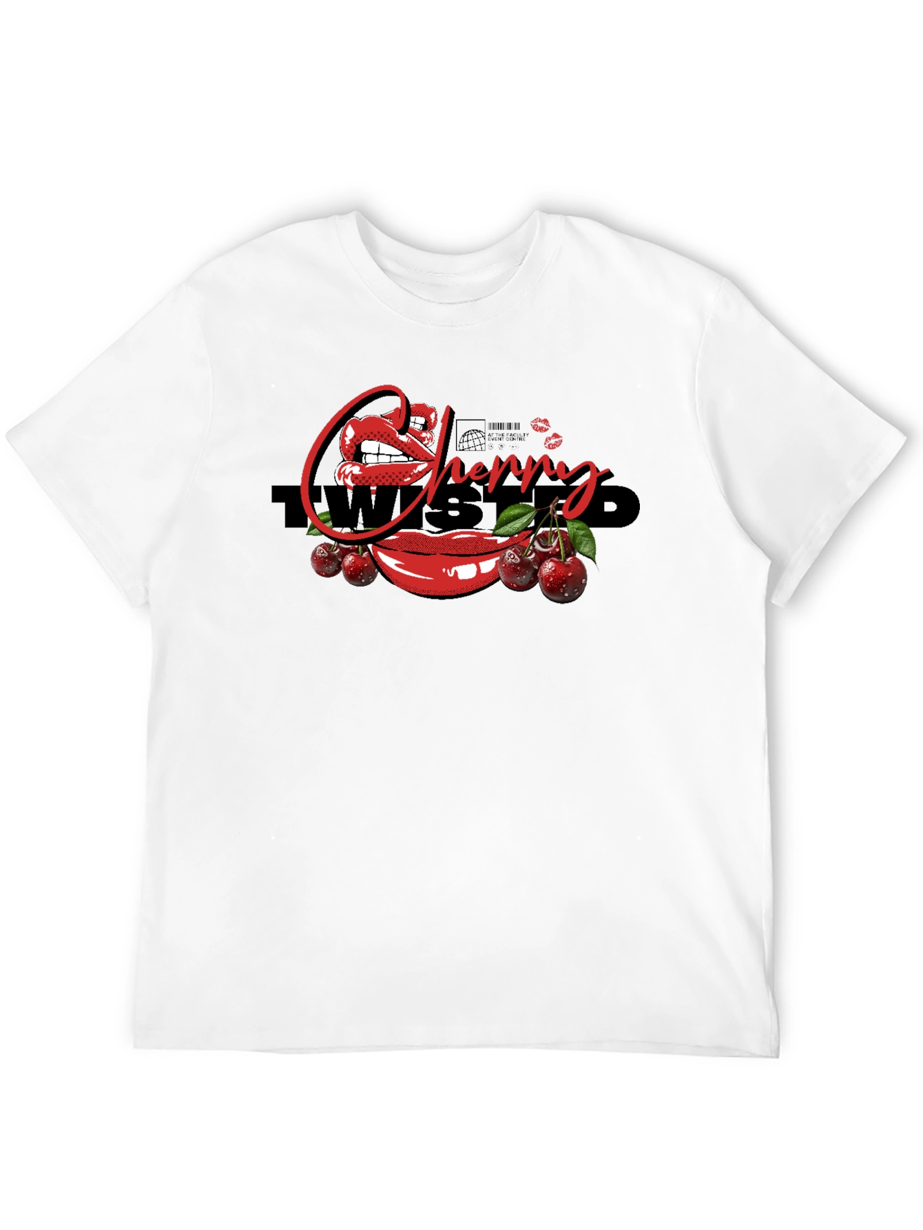 Cherry Twisted Graphic Print T-Shirt