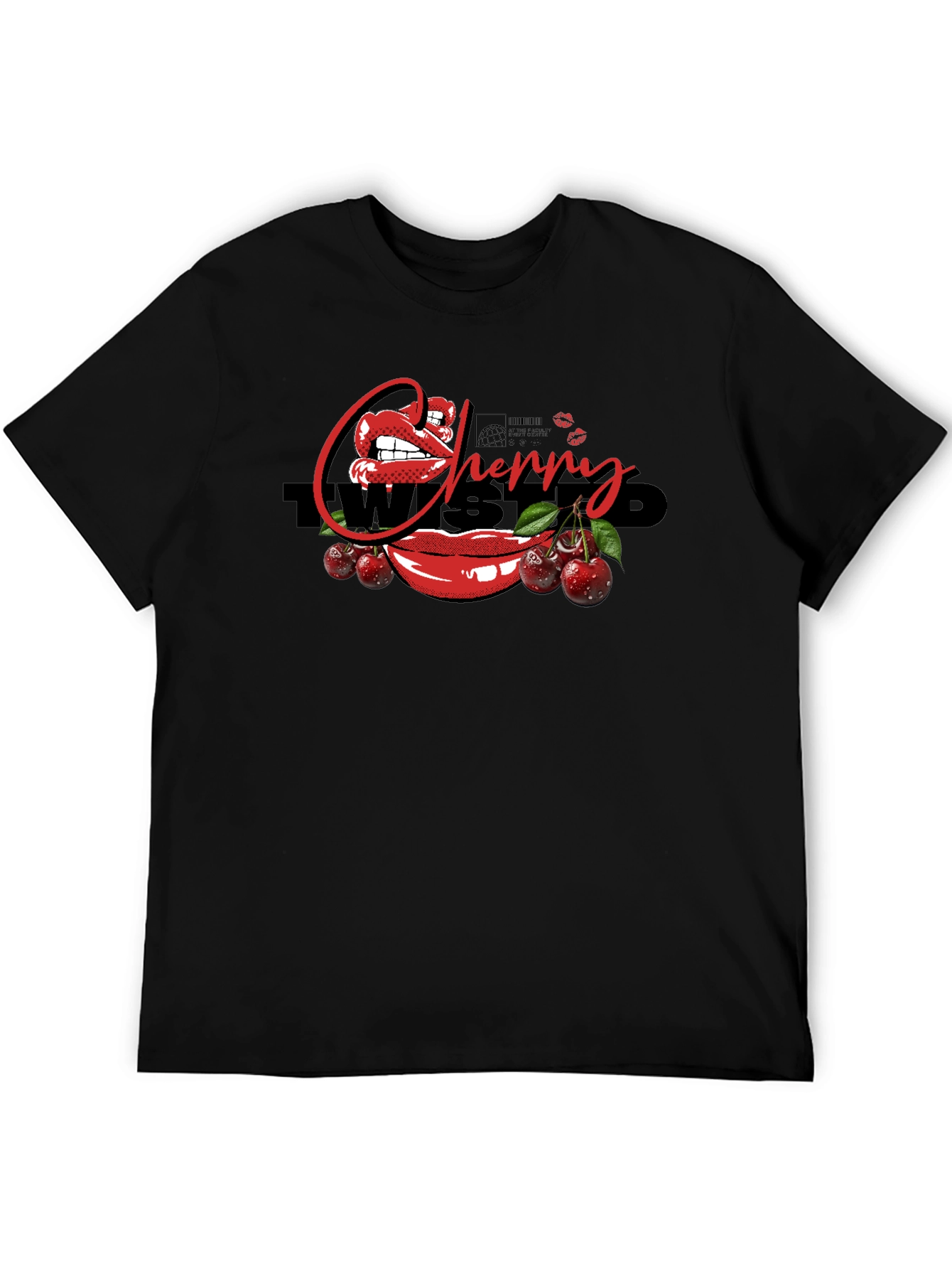 Cherry Twisted Graphic Print T-Shirt