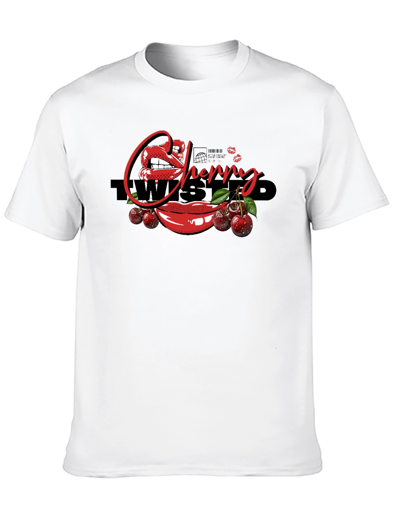 Cherry Twisted Graphic Print T-Shirt