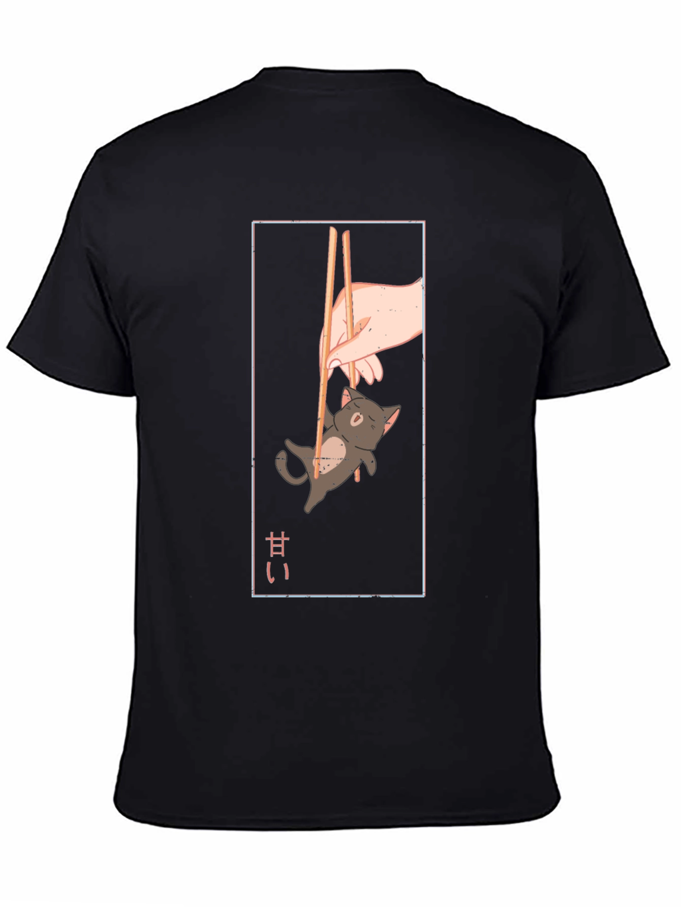 Chopstick Kitty T-Shirt - Anime Style