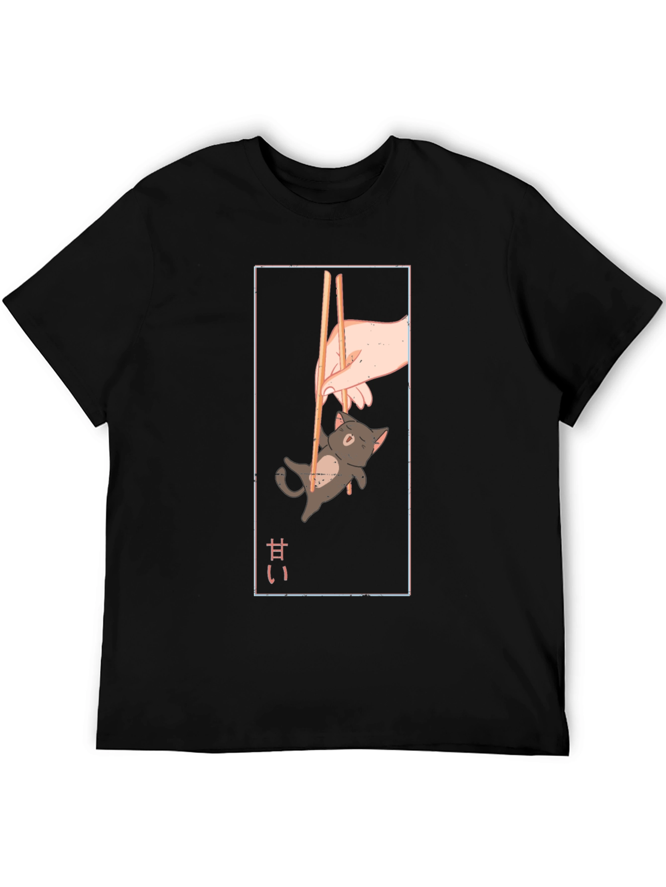Chopstick Kitty T-Shirt - Anime Style