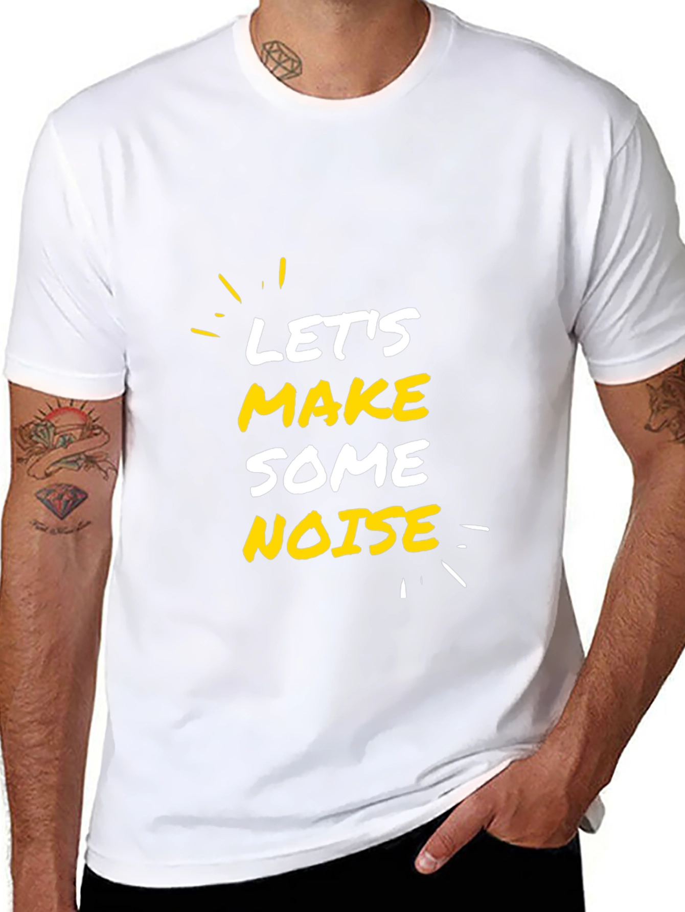 Lets Make Some Noise Black Graphic Tee