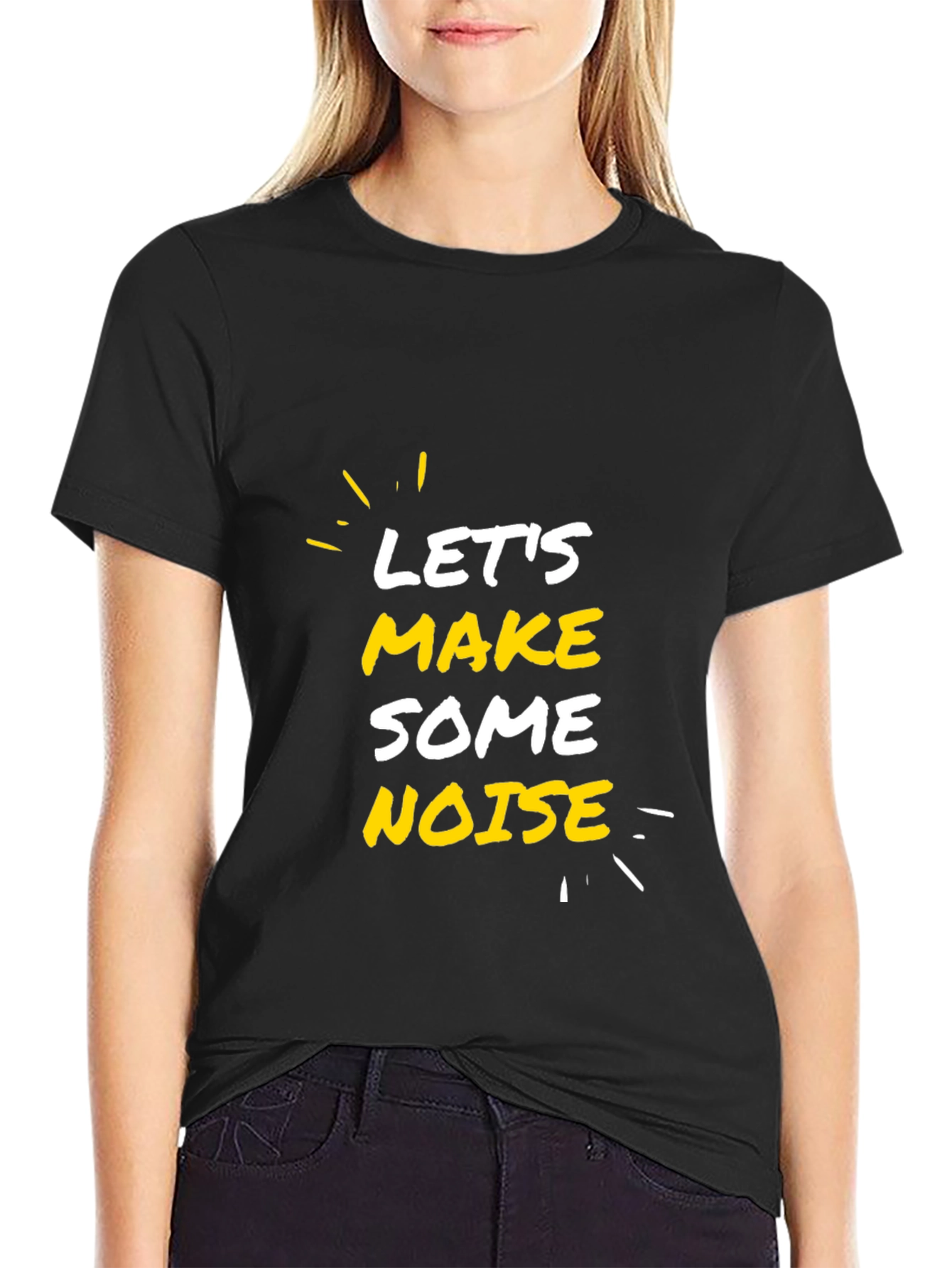 Lets Make Some Noise Black Graphic Tee