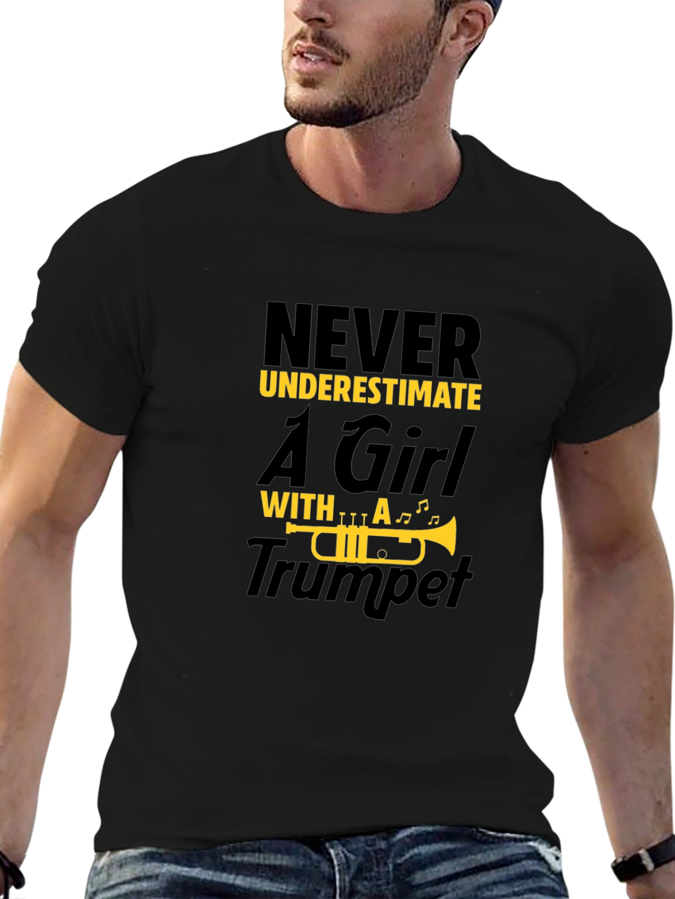 Never Underestimate A Girl With A Trumpet T-Shirt