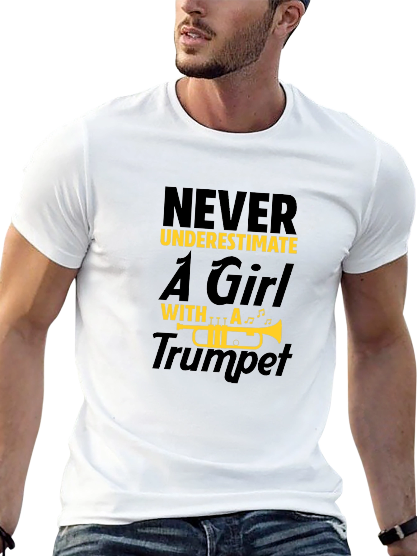 Never Underestimate A Girl With A Trumpet T-Shirt