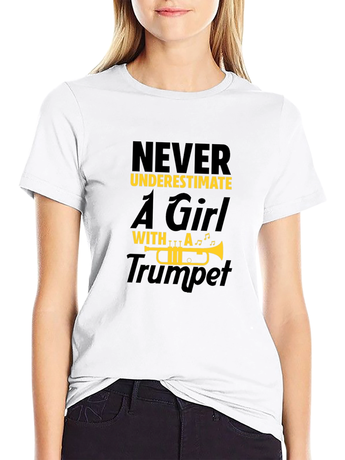 Never Underestimate A Girl With A Trumpet T-Shirt