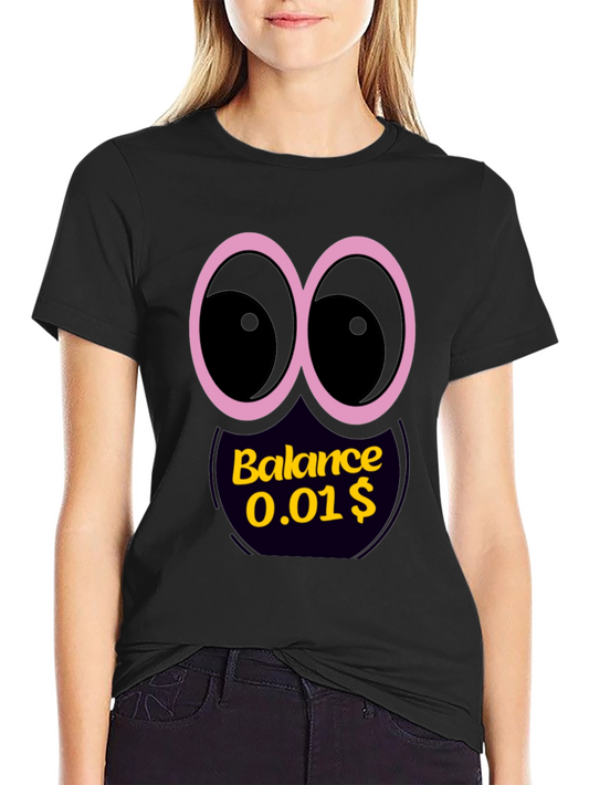 Funny Balance Graphic Black T-Shirt
