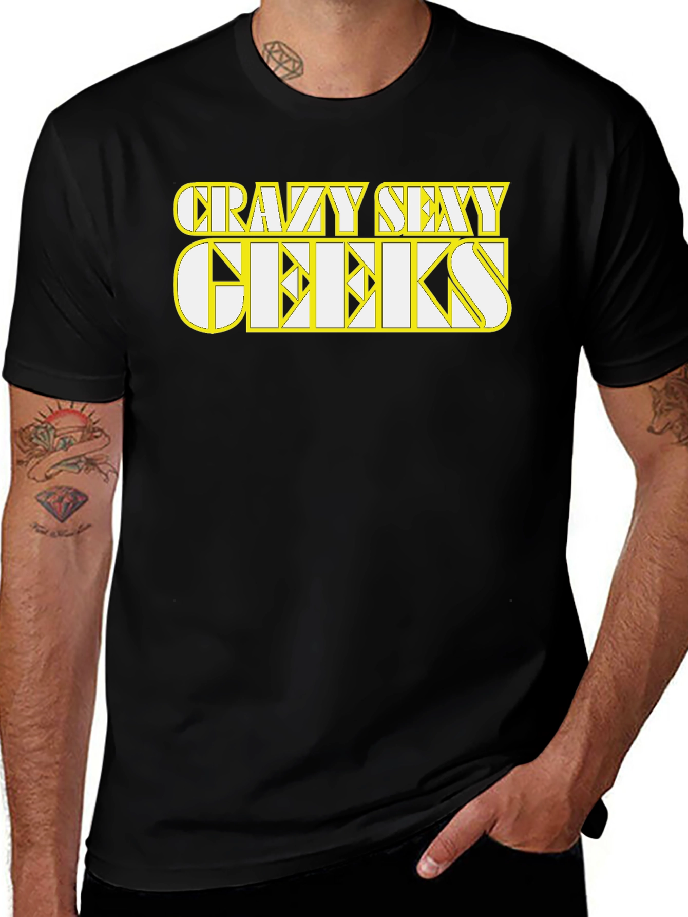 Crazy Sexy Geeks Black Graphic Tee