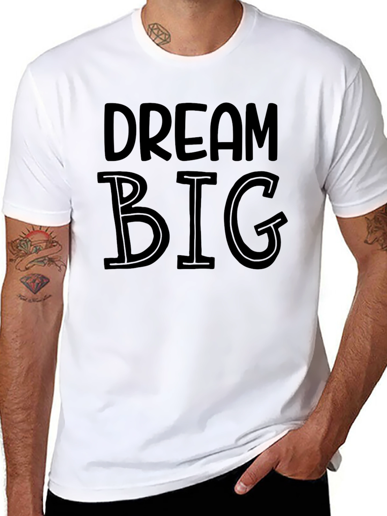 Dream Big Black Graphic Tee