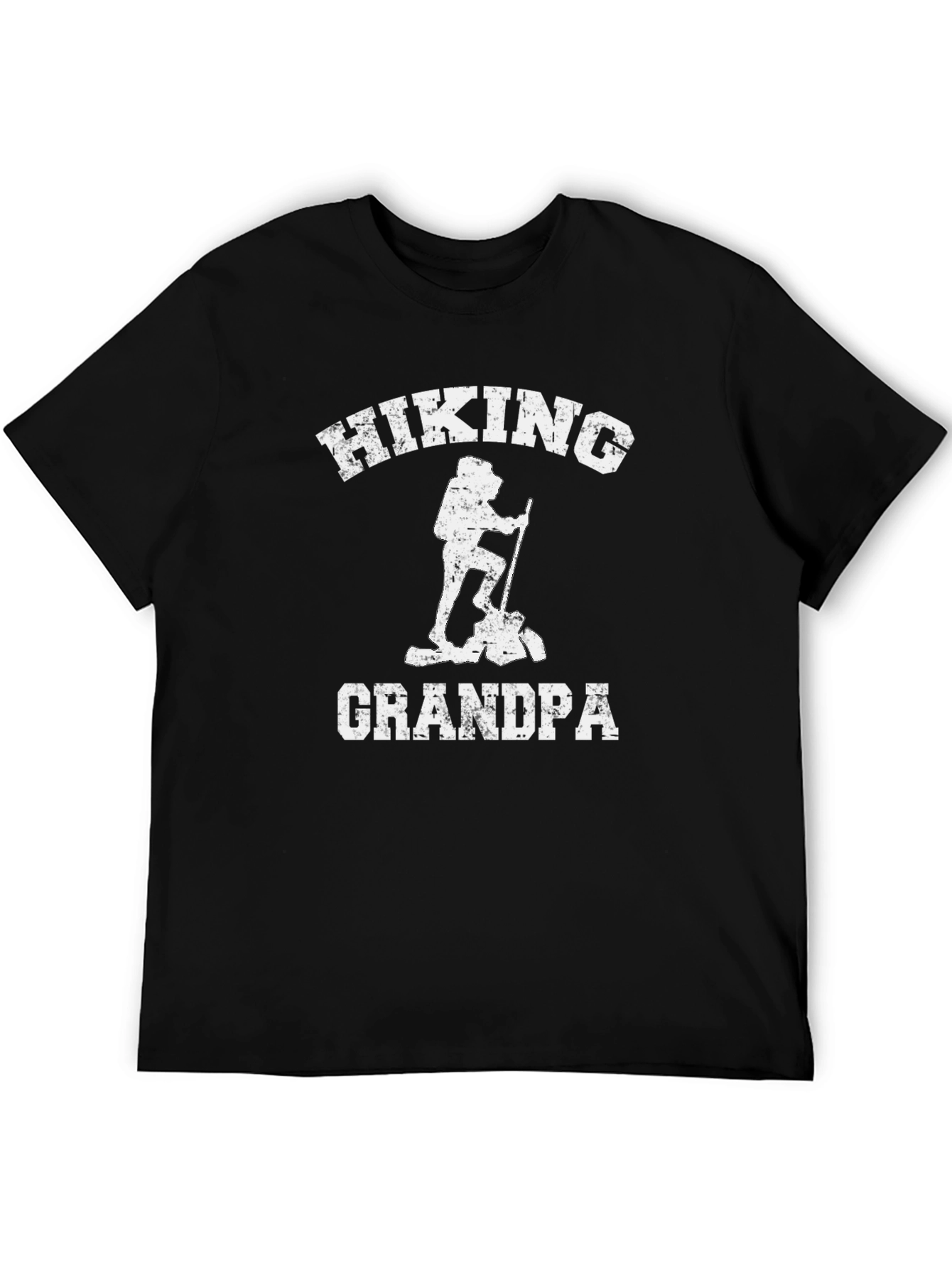Hiking Grandpa Graphic T-Shirt - Black