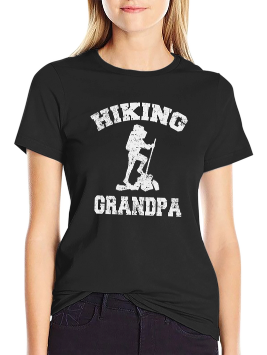 Hiking Grandpa Graphic T-Shirt - Black