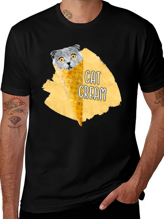 Cat Cream T-Shirt - Funny Graphic Tee