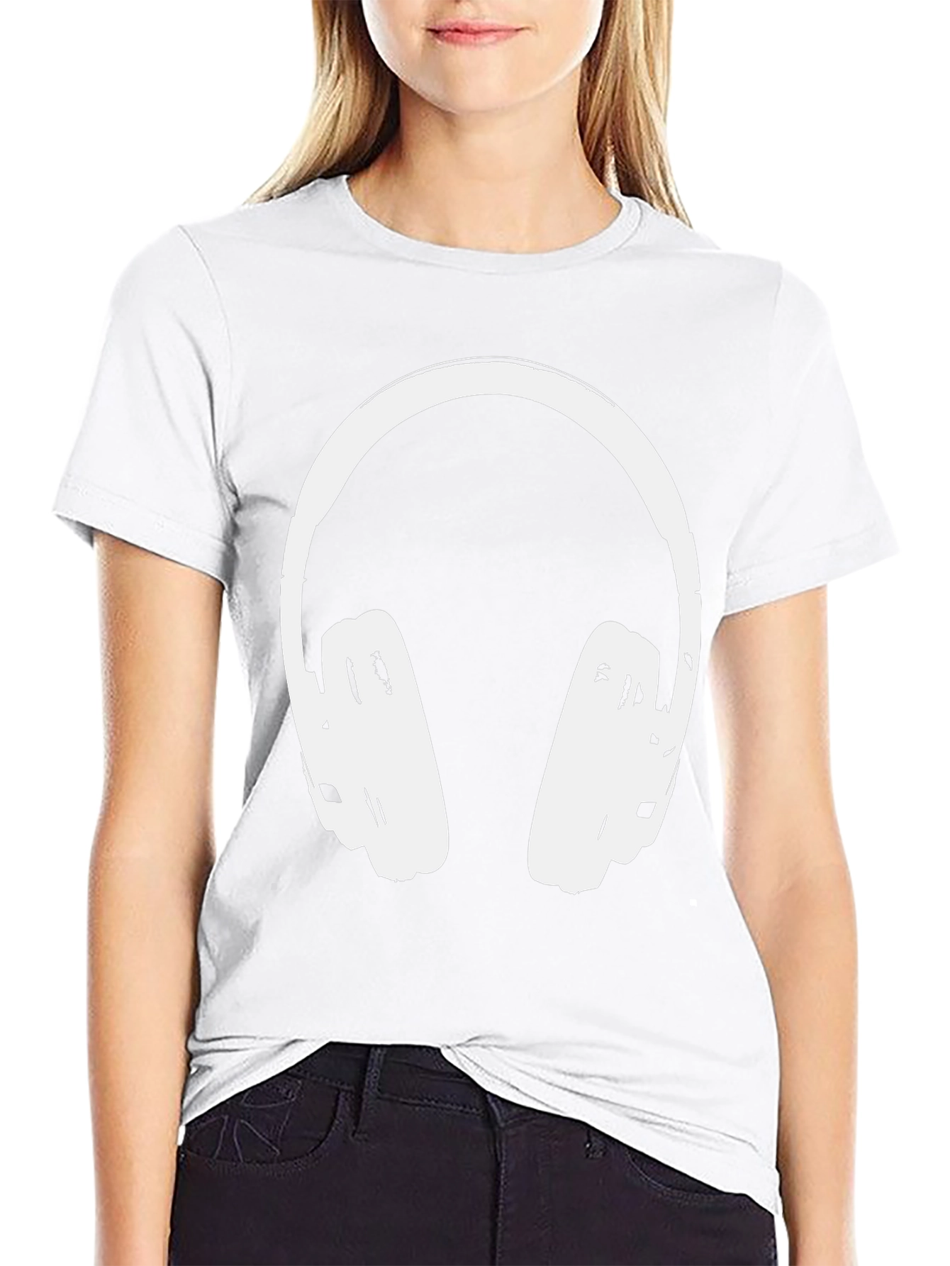 Cool Headphones Graphic Tee - Black Casual Shirt