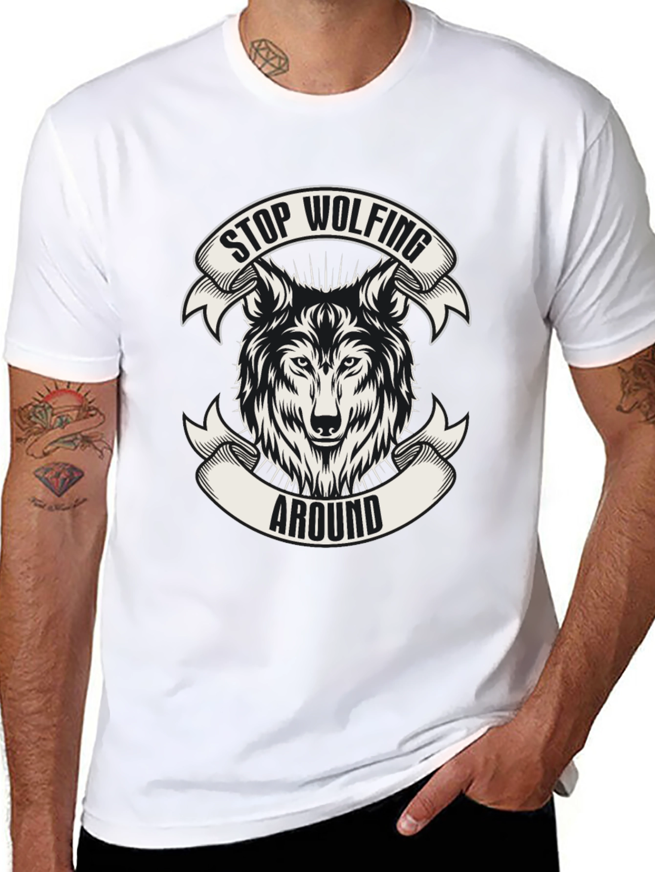 Stop Wolfing Around Graphic Tee