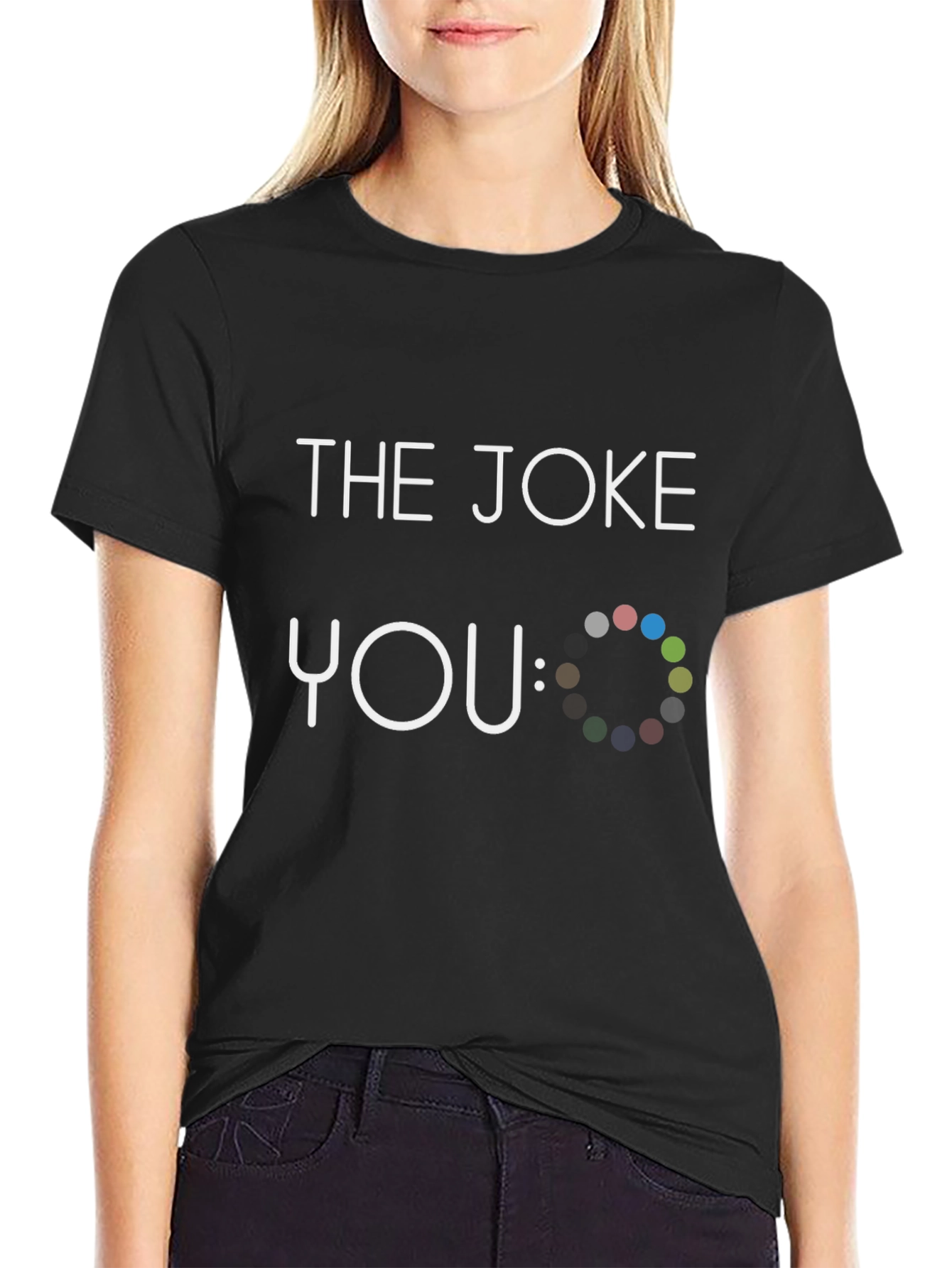 Funny The Joke: You Graphic Novelty Black T-Shirt