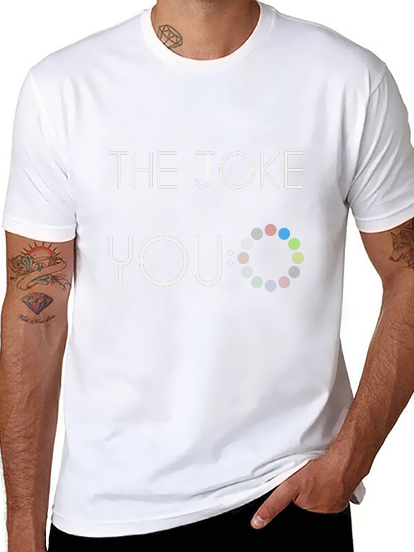 Funny The Joke: You Graphic Novelty Black T-Shirt