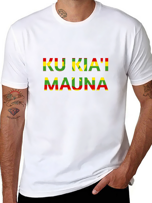 Ku Kiai Mauna T-Shirt - Rasta Colors Design