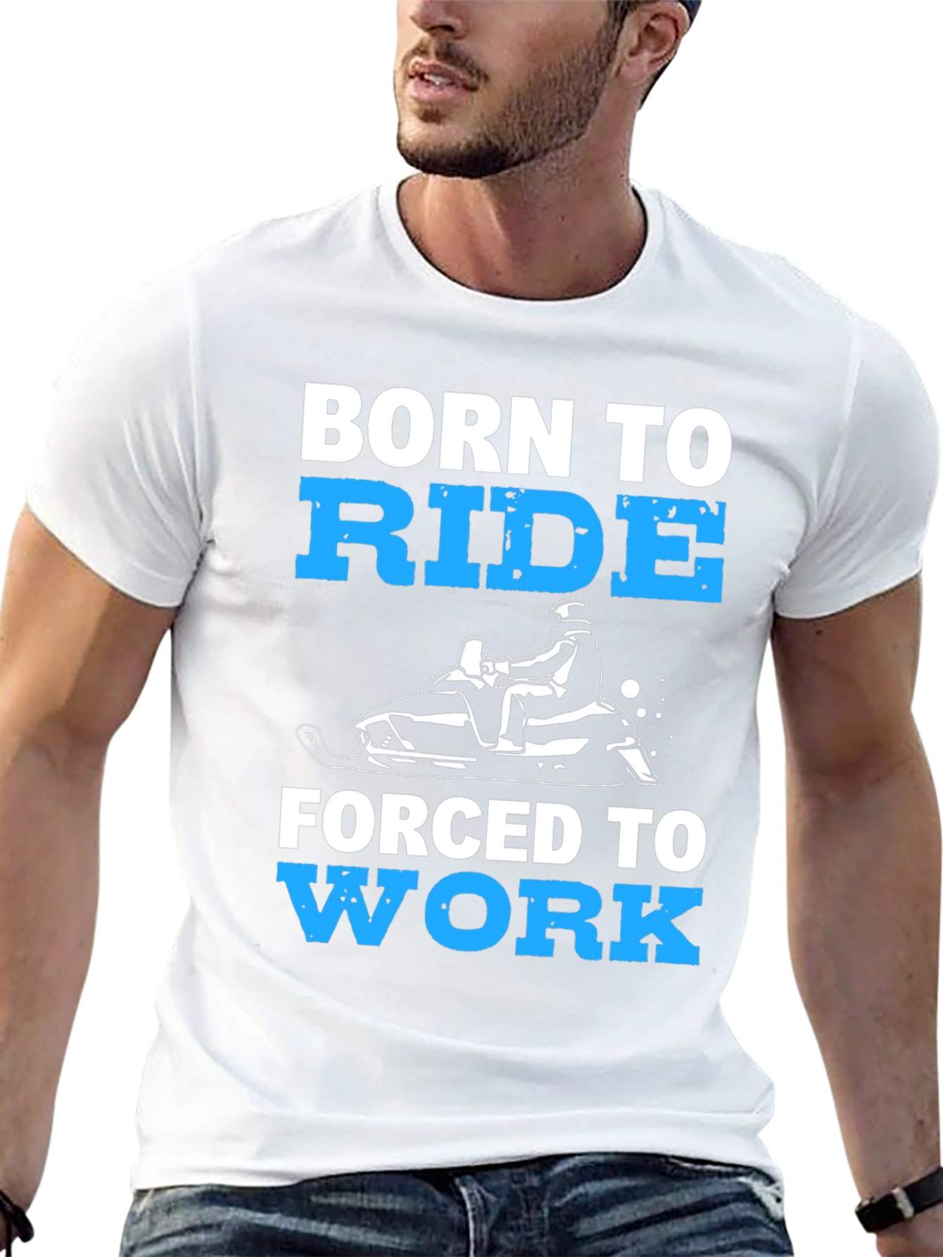 Born to Ride - Snowmobile Graphic T-Shirt