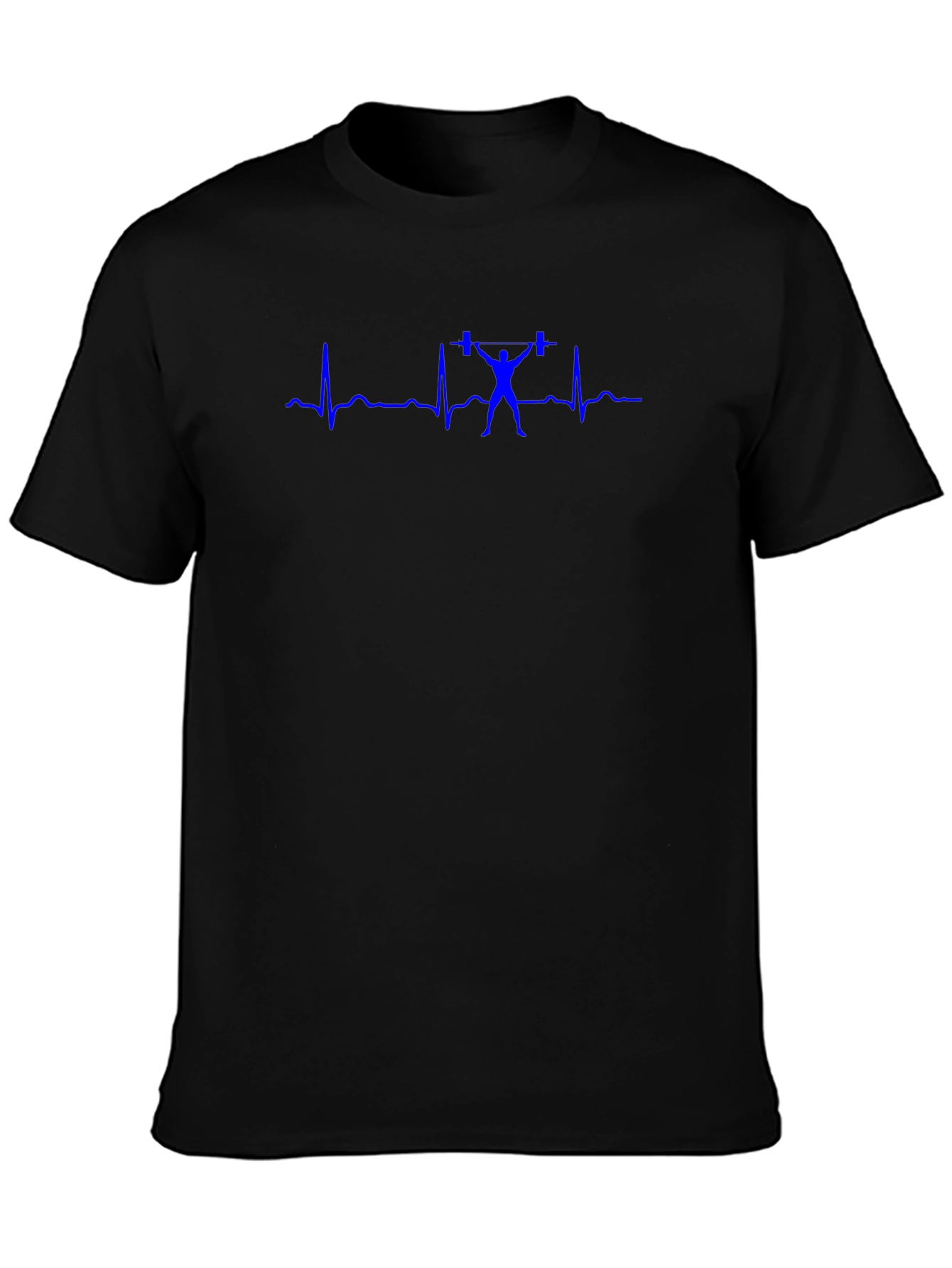 Weightlifting Heartbeat Black T-Shirt