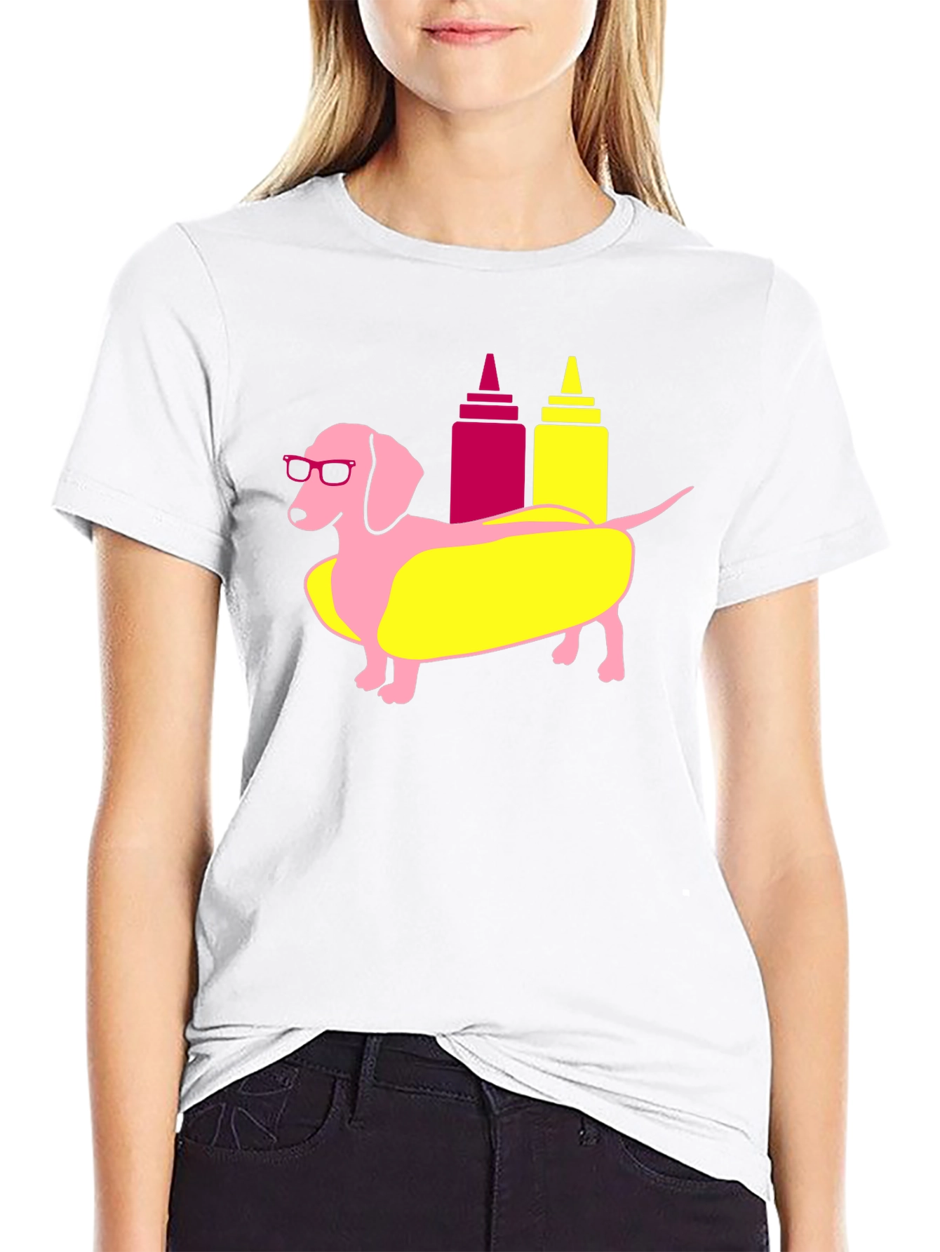 Dachshund Hotdog T-Shirt Funny Weiner Dog Tee