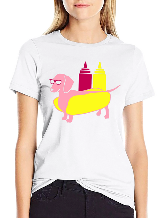Dachshund Hotdog T-Shirt Funny Weiner Dog Tee