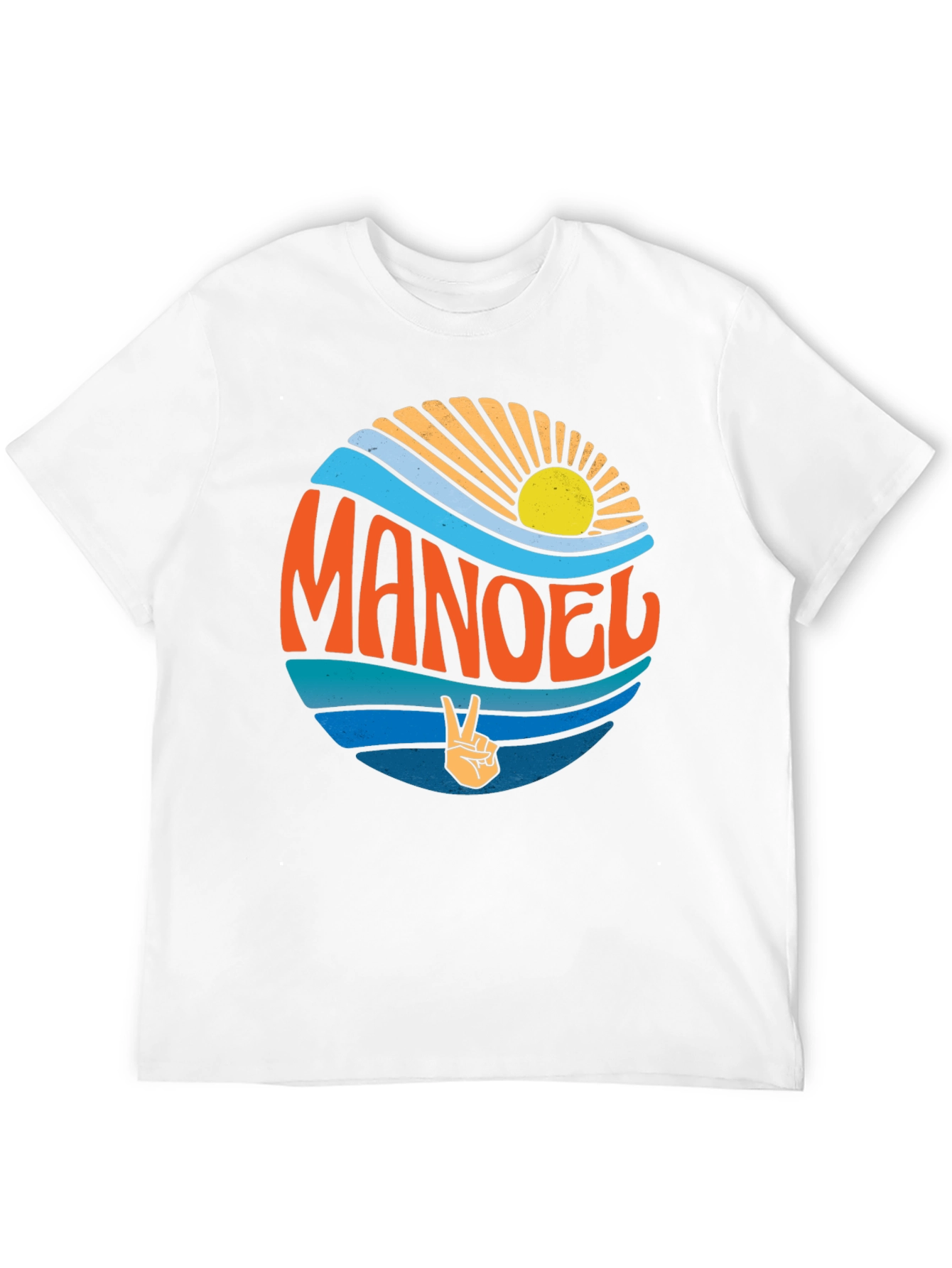 Retro MANOEL Graphic Tee - Black