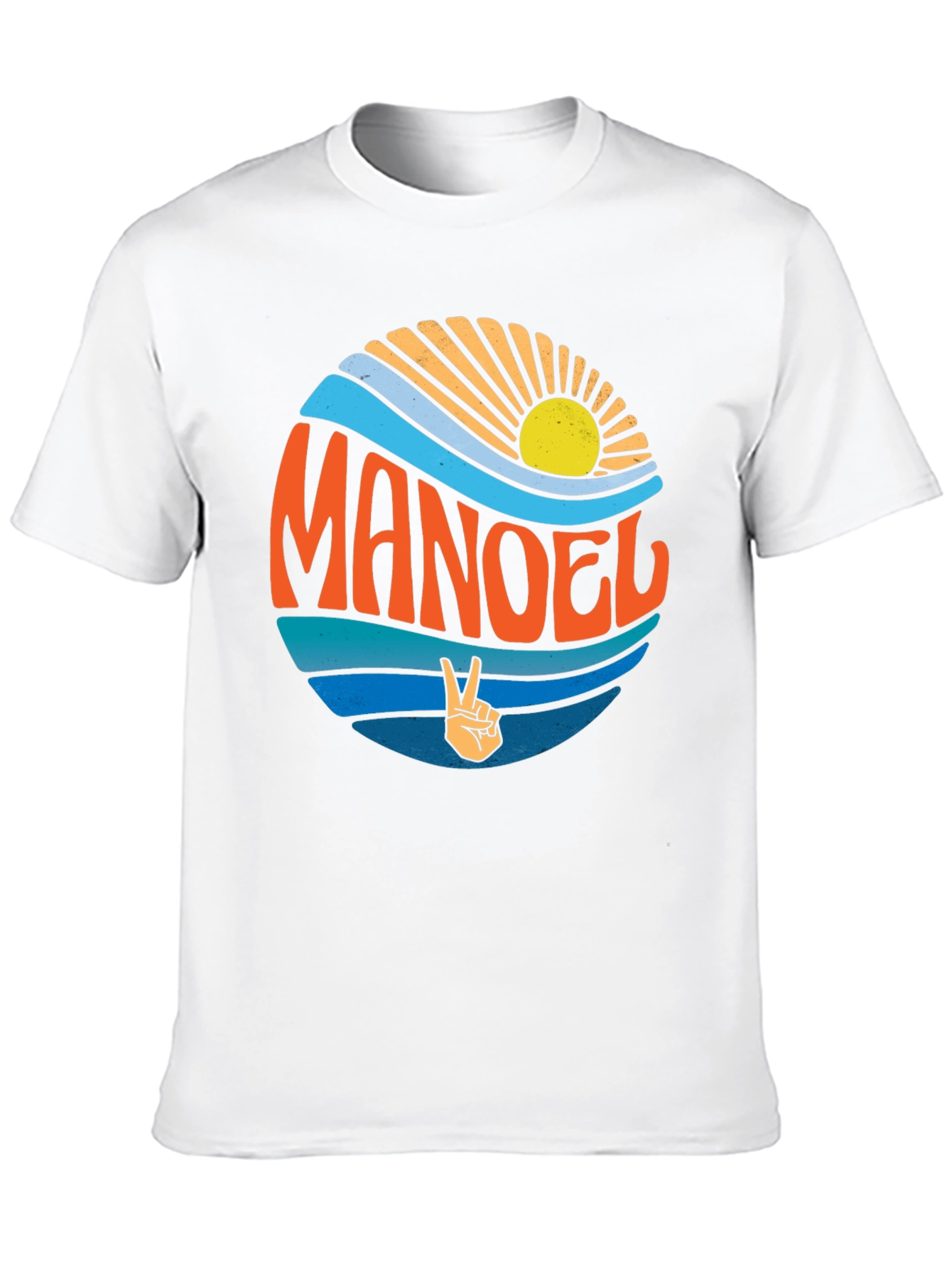 Retro MANOEL Graphic Tee - Black