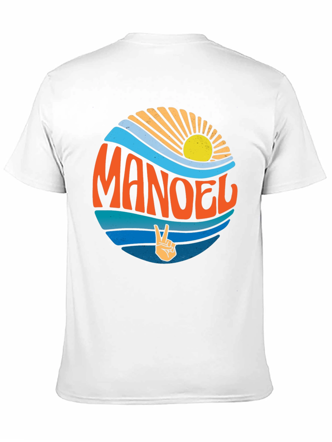 Retro MANOEL Graphic Tee - Black