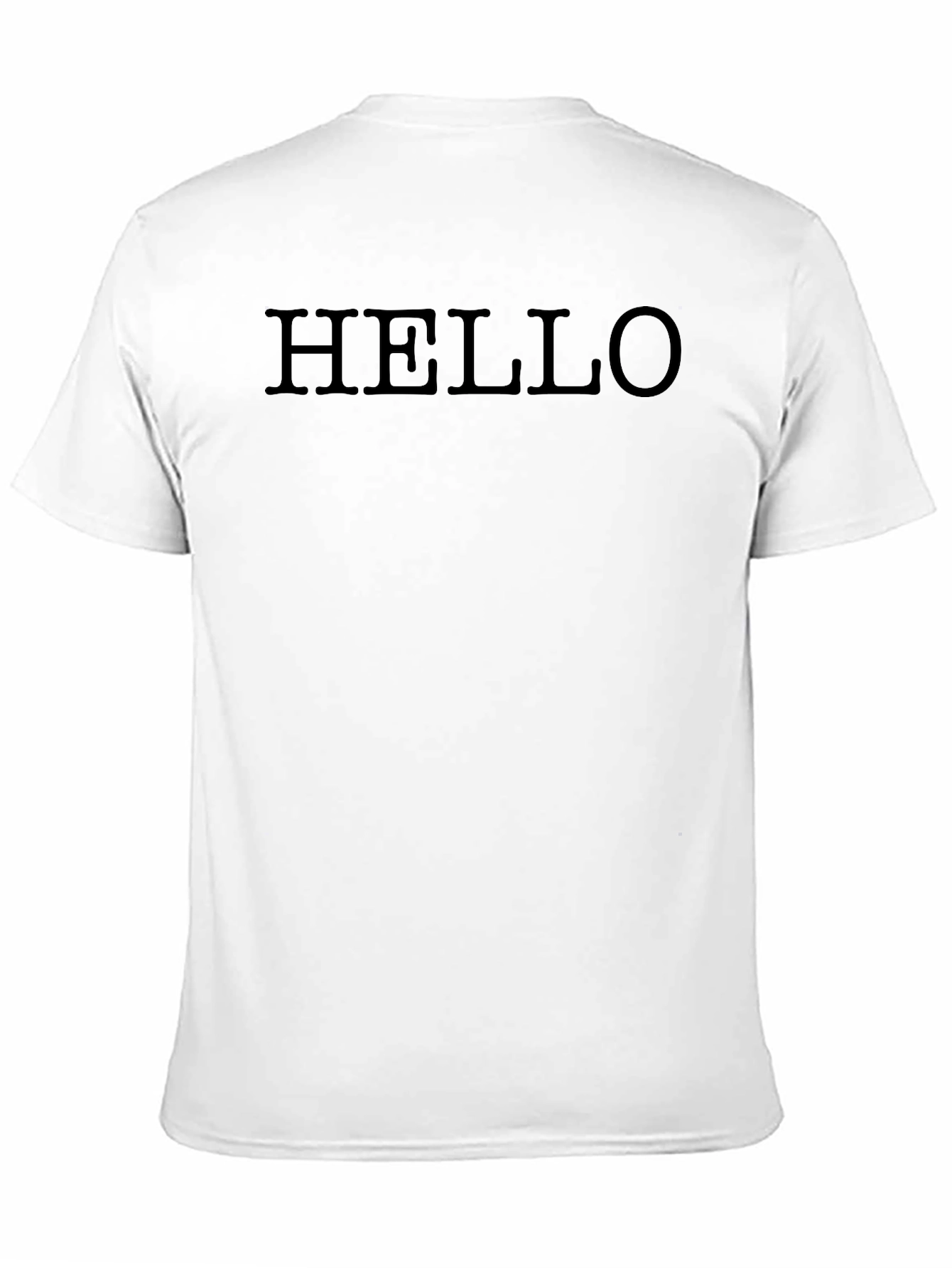 Black HELLO Graphic Tee - Casual Comfort