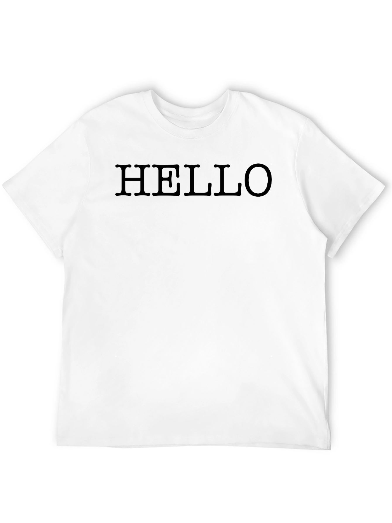 Black HELLO Graphic Tee - Casual Comfort