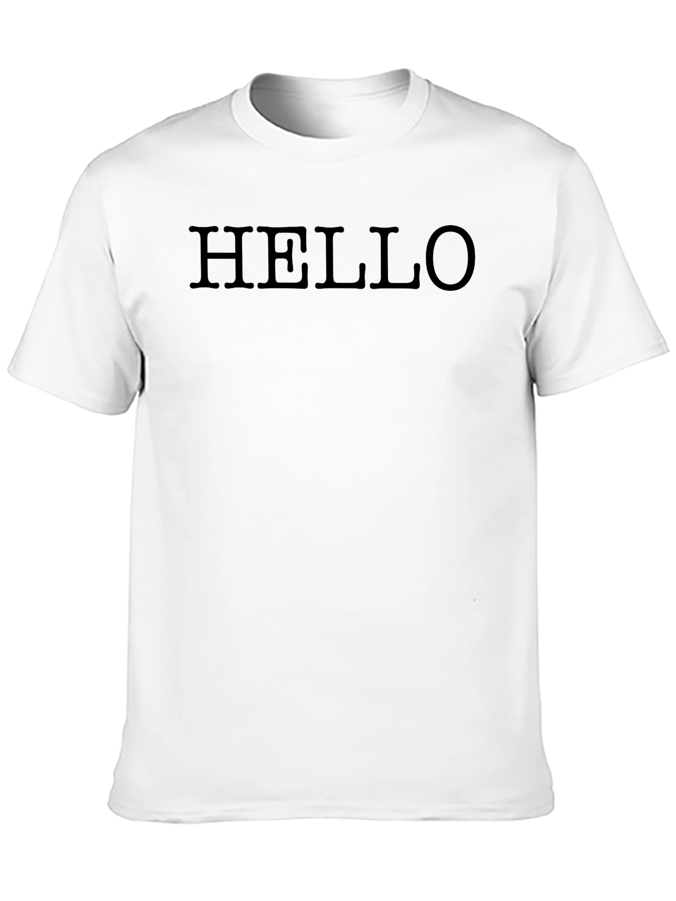 Black HELLO Graphic Tee - Casual Comfort