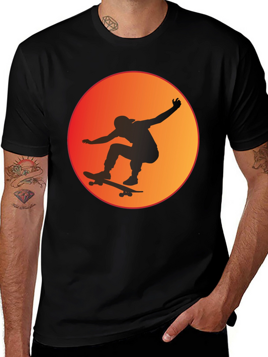 Skateboarder Sunset Graphic Tee
