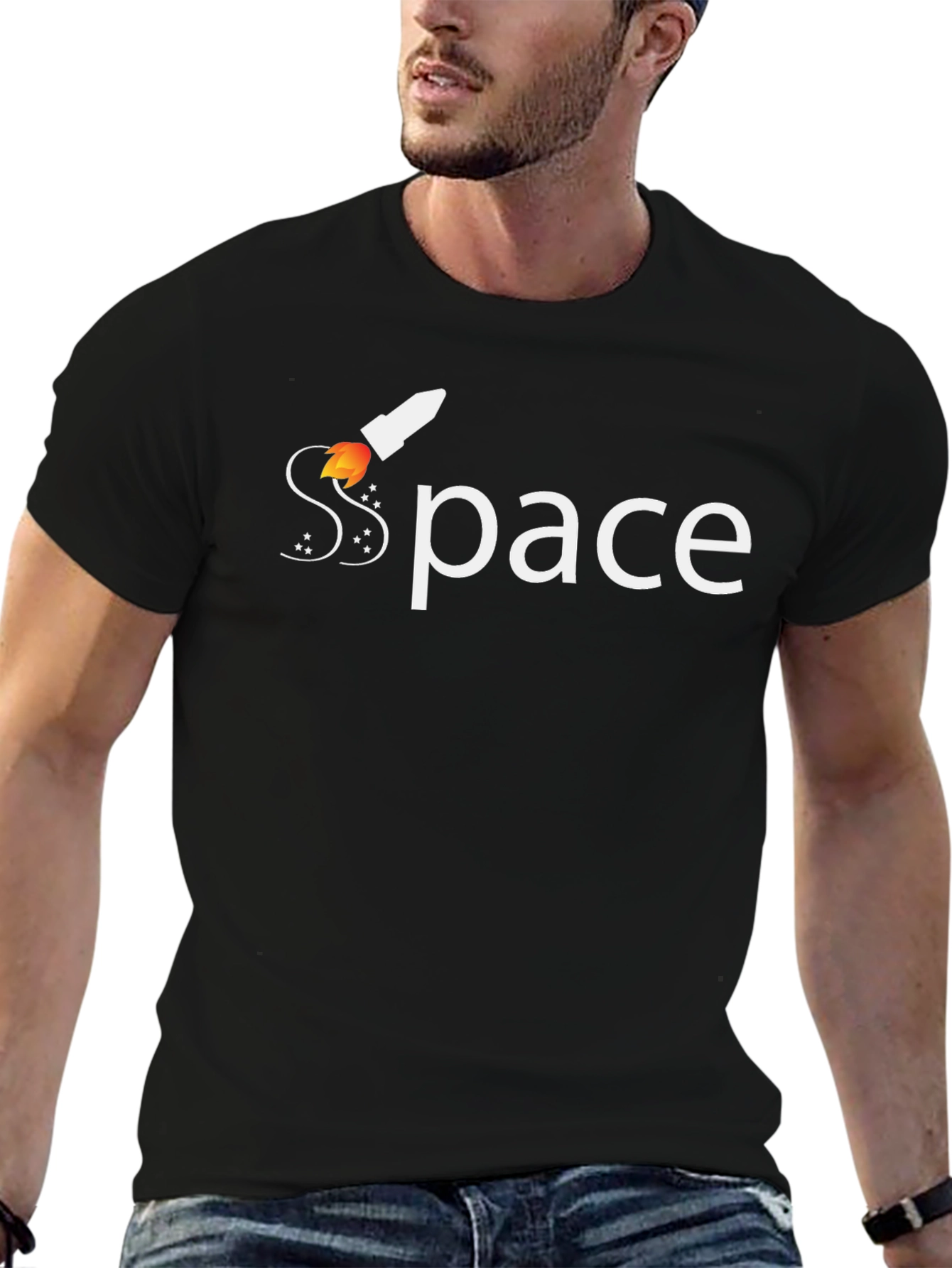 Space Rocket T-Shirt - Premium Cotton Tee