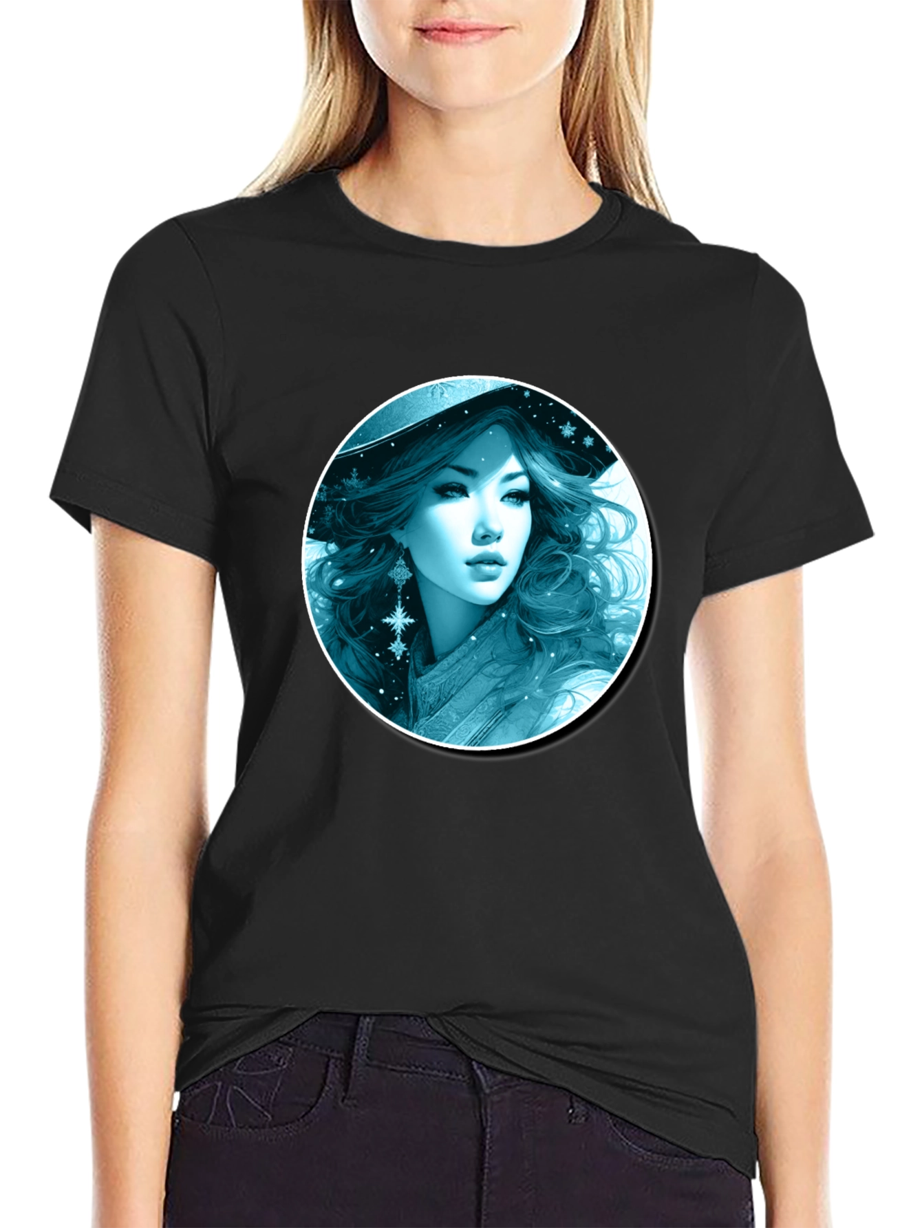 Winter Witch T-Shirt: Black Graphic Tee