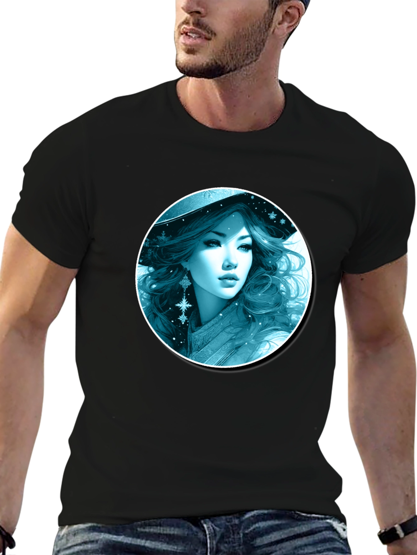 Winter Witch T-Shirt: Black Graphic Tee