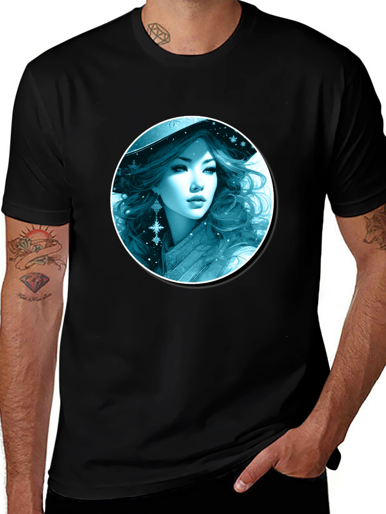 Winter Witch T-Shirt: Black Graphic Tee