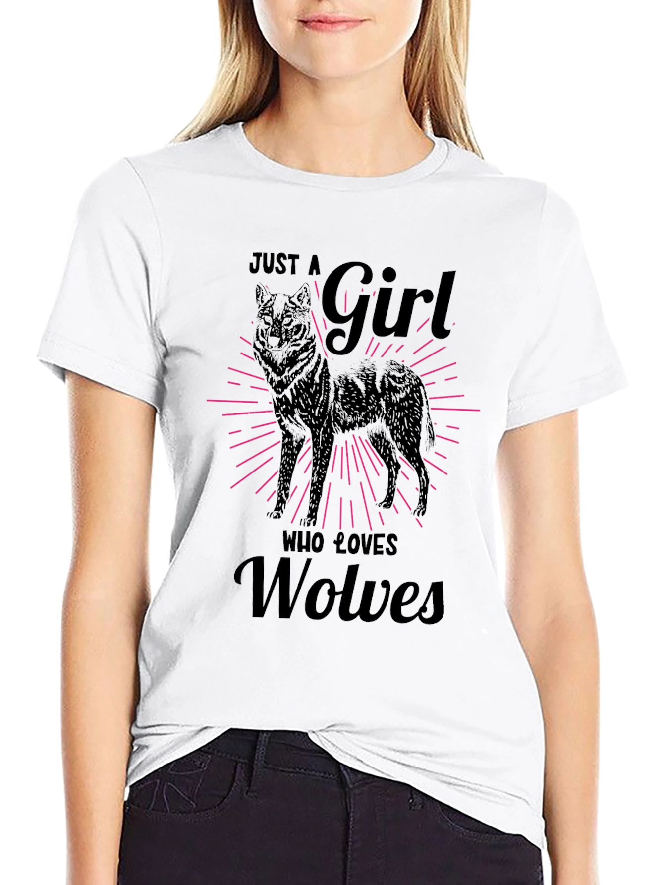 Just a Girl Who Loves Wolves T-Shirt
