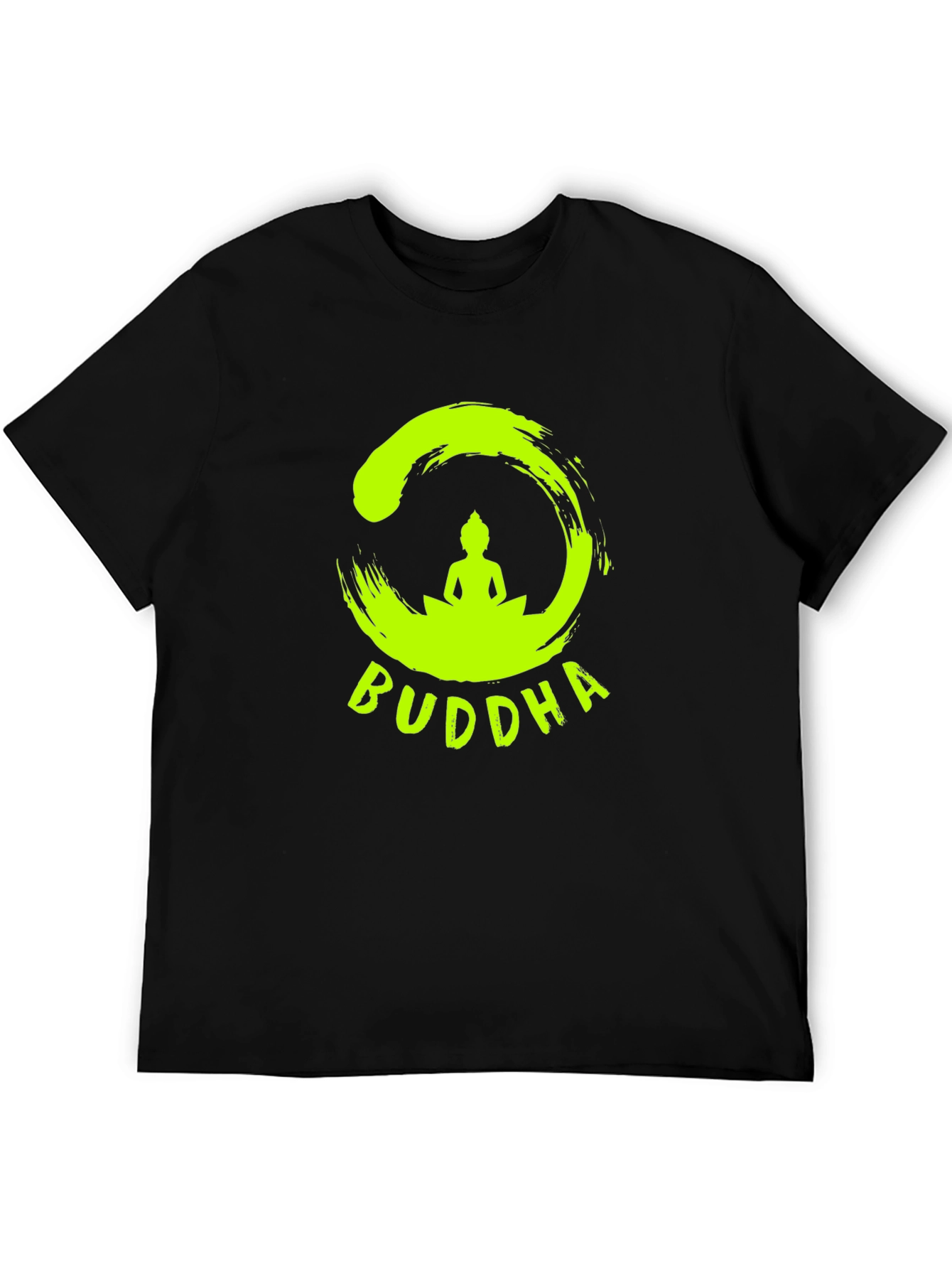 Buddha Graphic Print Black T-Shirt