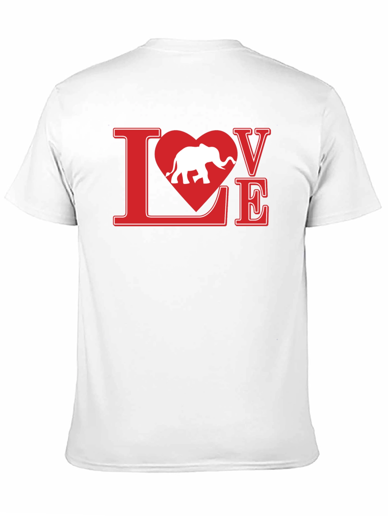 Love Elephant Graphic Tee - Black Cotton T-Shirt