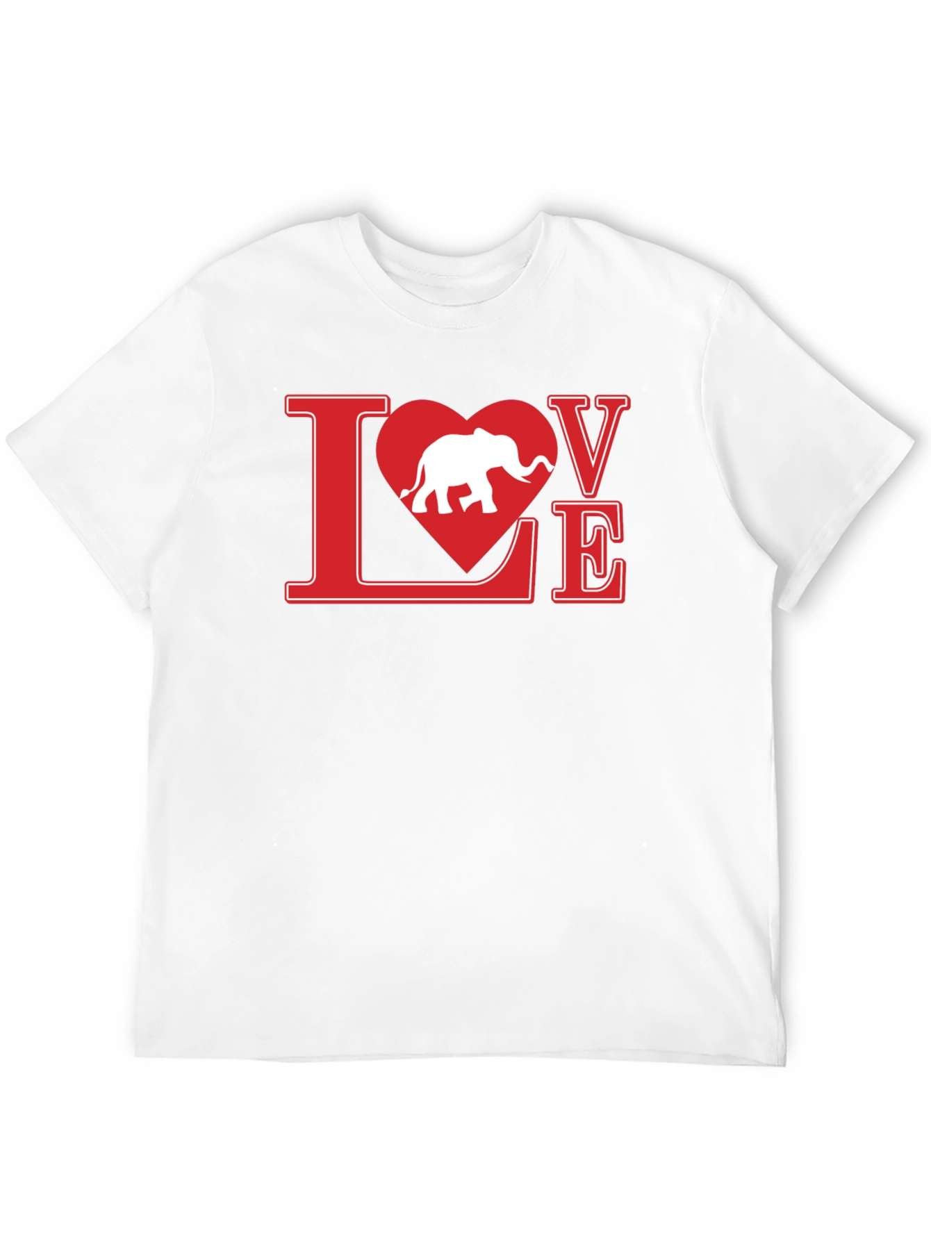 Love Elephant Graphic Tee - Black Cotton T-Shirt