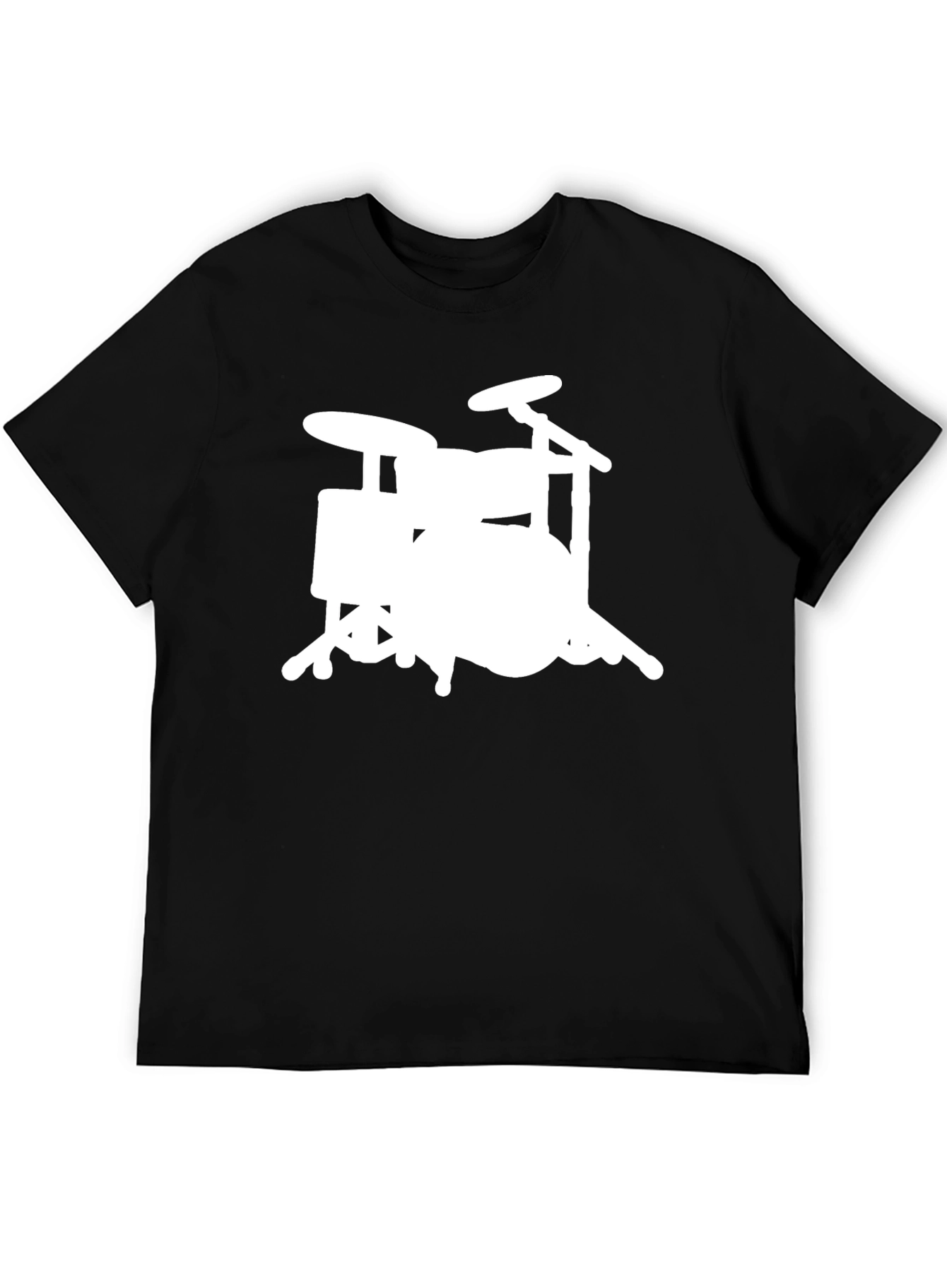 Drum Set Graphic Tee - Musicians Black T-Shirt