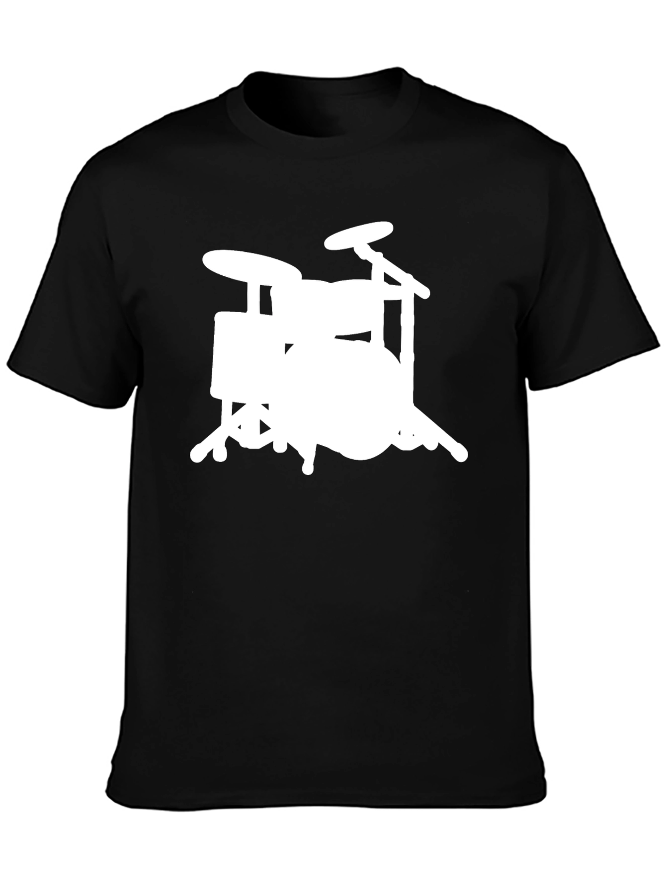 Drum Set Graphic Tee - Musicians Black T-Shirt