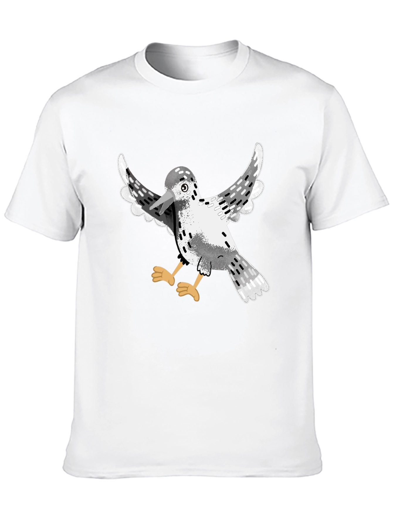 Bird Graphic Black T-Shirt | Casual Cotton Tee