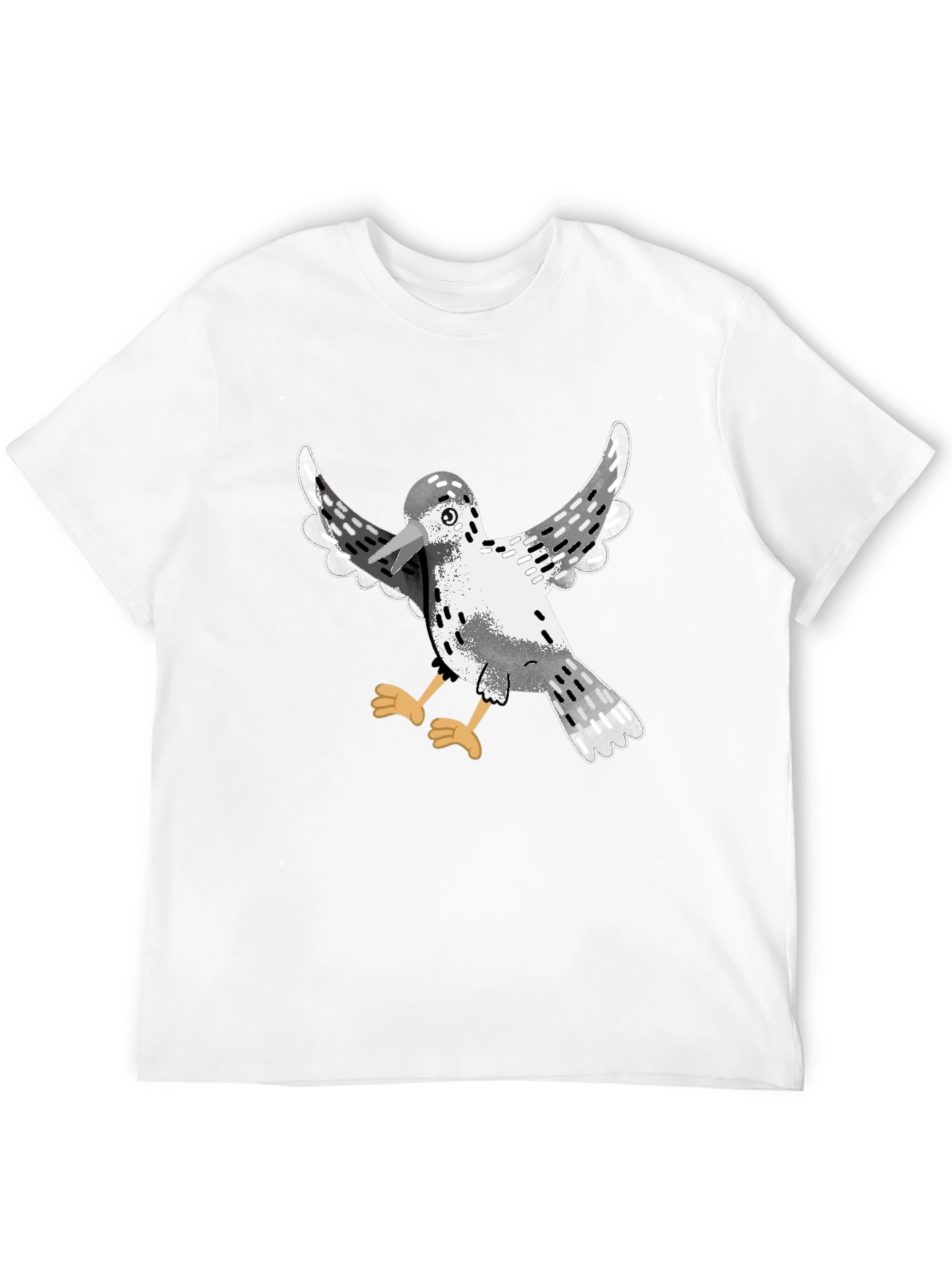 Bird Graphic Black T-Shirt | Casual Cotton Tee