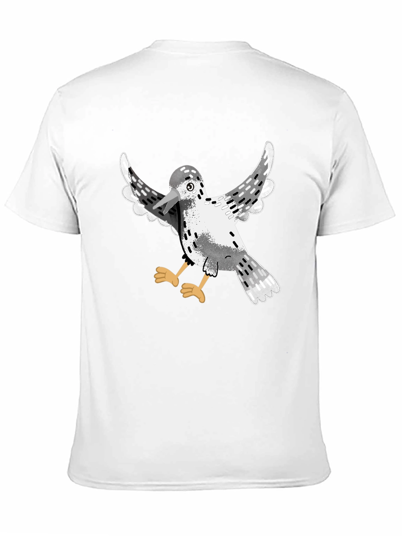 Bird Graphic Black T-Shirt | Casual Cotton Tee