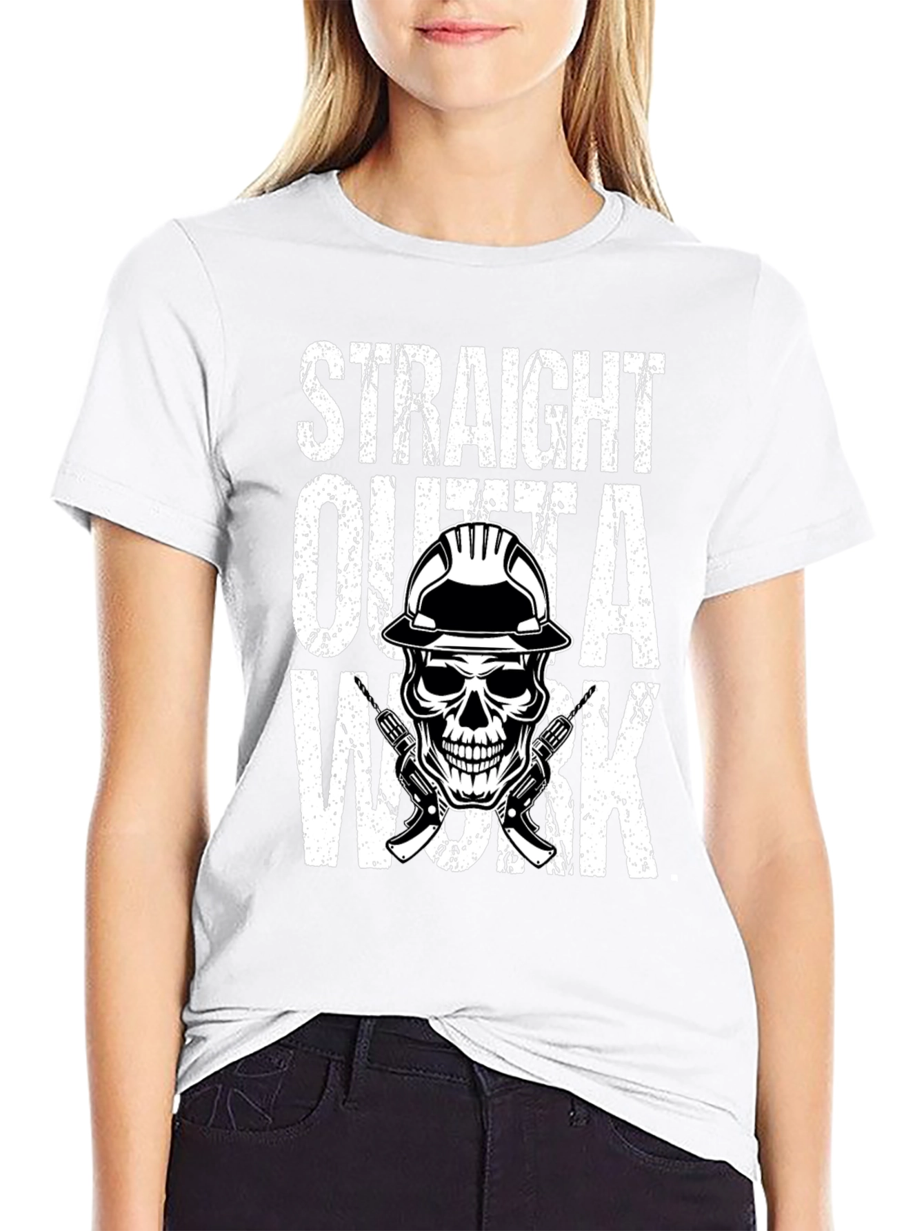 Straight Outta Work Skull Graphic Tee